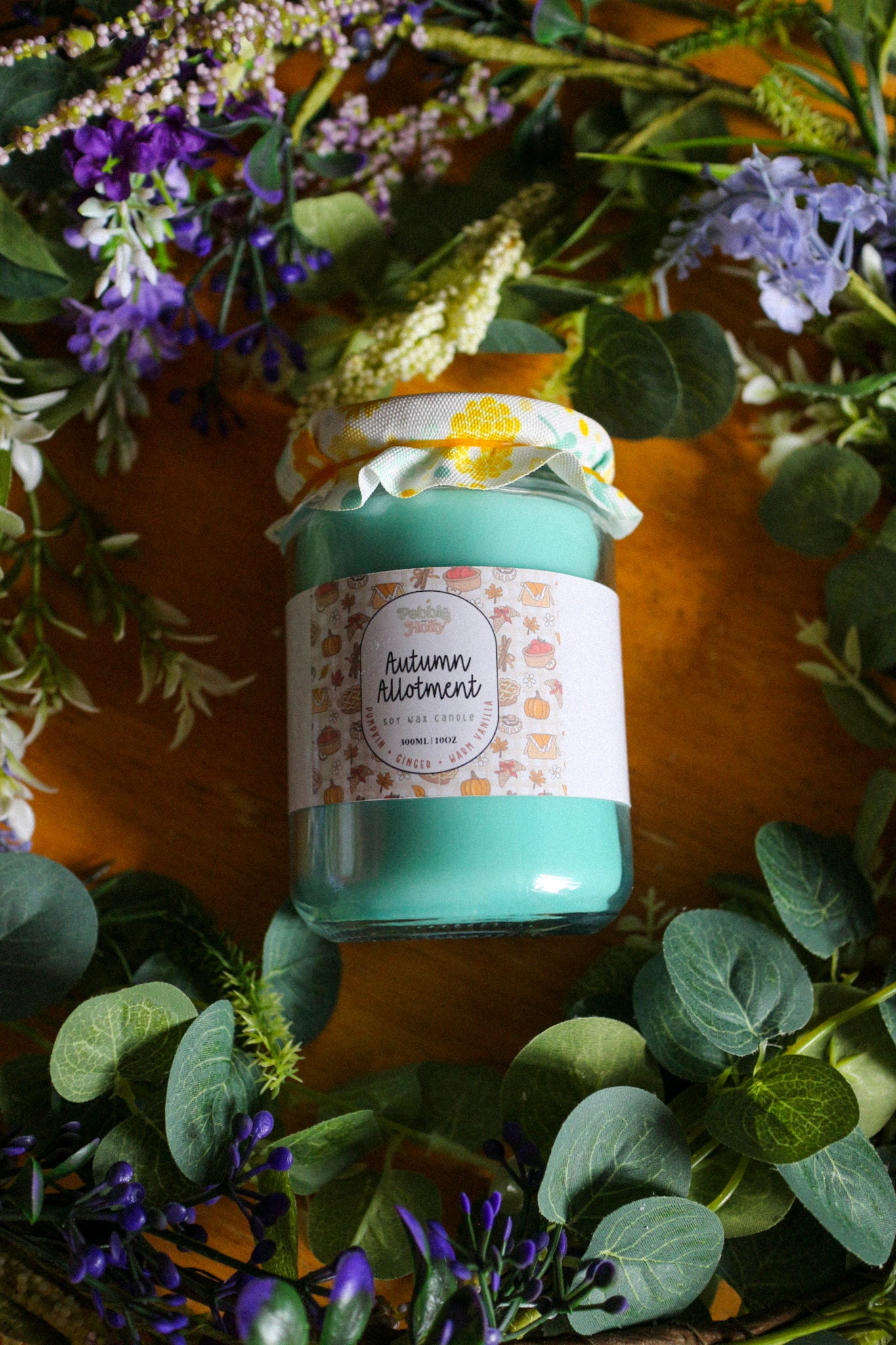 Jam Jar Lidded Candle Autumn Cottage Collection