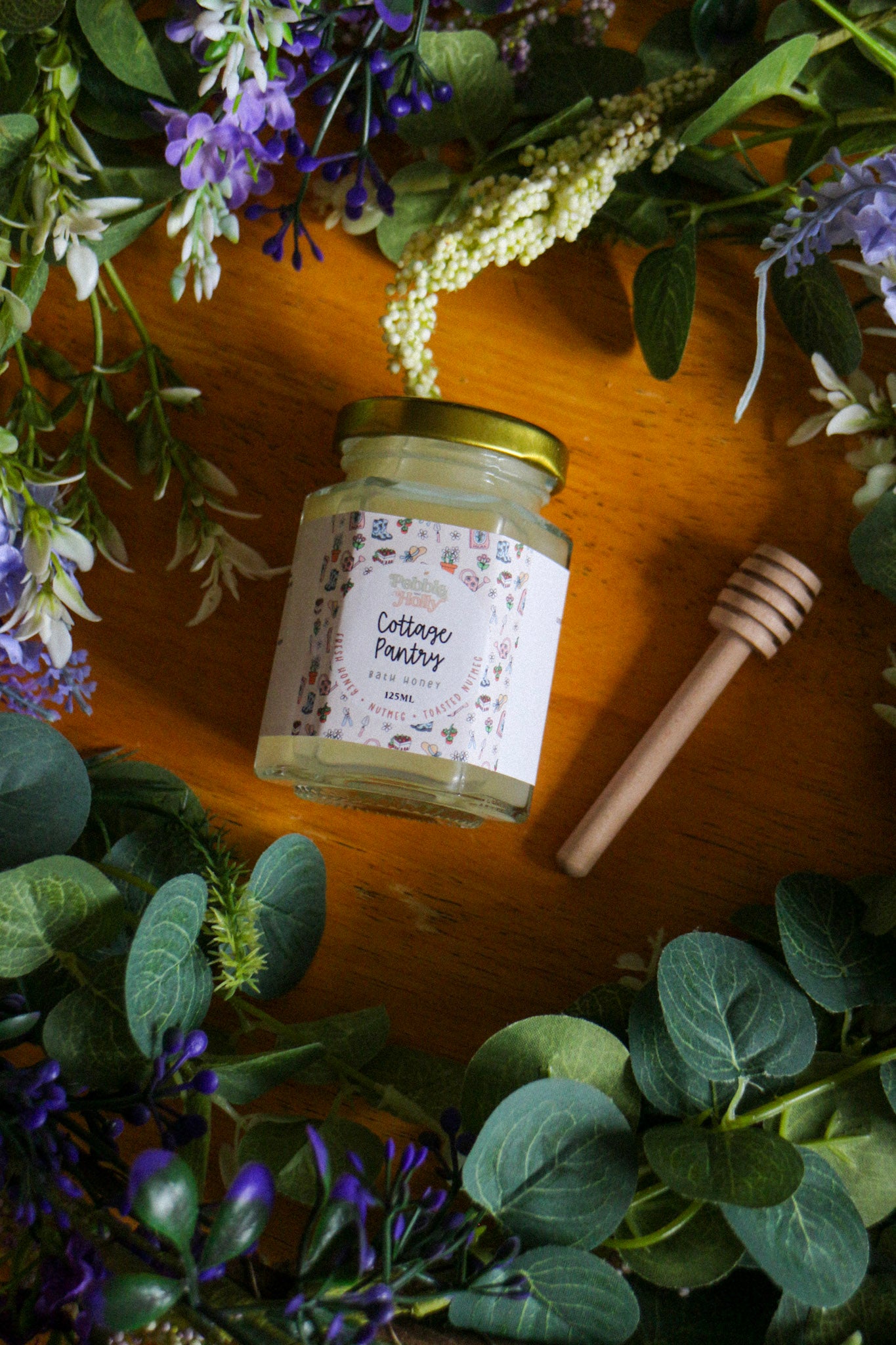 Bath Honey Jar With Dipper